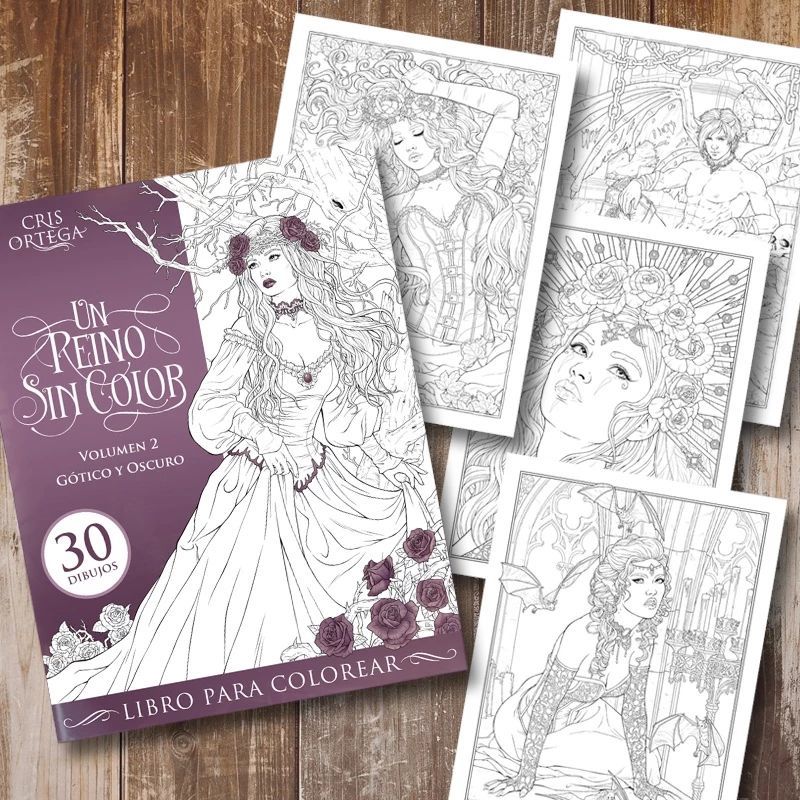 crisortegaart's tweet photo. 🇪🇸 🎨 ¡¡Ya está aquí mi nuevo libro para colorear!! 🎨
El segundo volumen de 'Un reino sin color' tiene tema gótico, con 30 nuevas imágenes cuidadosamente detalladas y listas para colorear. 

>>>>>>>> https://t.co/g2ZZtjdCtU