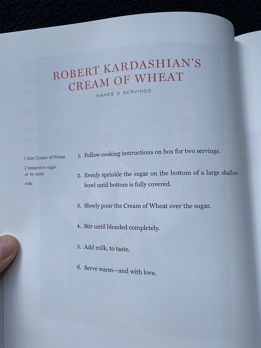bananapeele's tweet image. Excited to attempt this recipe from Kris Jenner’s cookbook. Wish me luck!