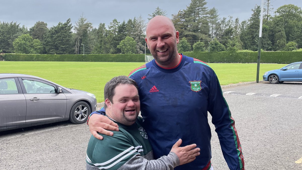 Michael ‘Birdy’ Hand(Graiguecullen) and Sean Conlon(Stradbally) before the Junior B match on Tuesday night.
