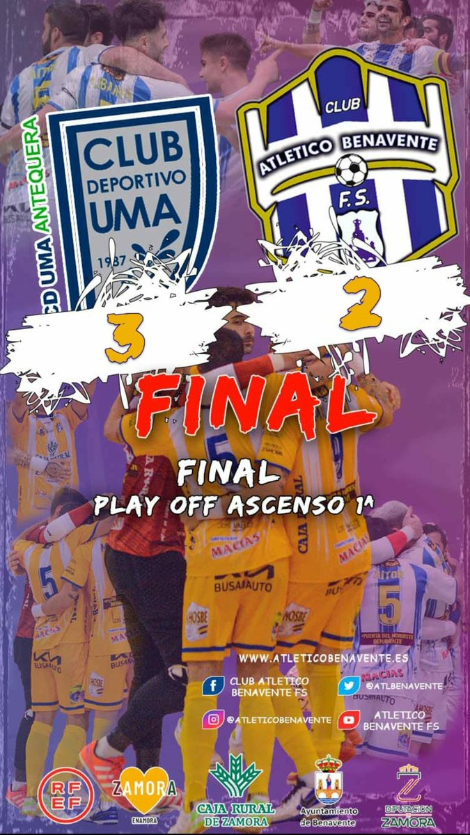 💙🤍 Se acabó, se acabó el sueño, se acabó la temporada pero se mantiene la ilusión, la ilusión que este equipo nos ha generado
Este año no pudo ser, pero para la temporada que viene lo volveremos a intentar, por que... BENAVENTE NUNCA SE RINDE!

NO PODEMOS ESTAR MÁS ORGULLOSOS !