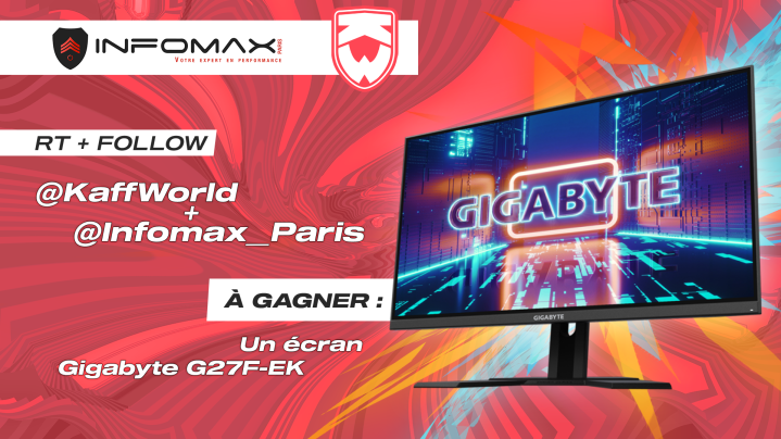 KaffWorld's tweet image. 🎁 CONCOURS ECRAN GAMING 144Hz 🎁

- RT + Like 
- FOLLOW (@KaffWorld + @Infomax_Paris)
- TAG 2 AMIS

Tirage au sort le 26/06 ⏳🎁