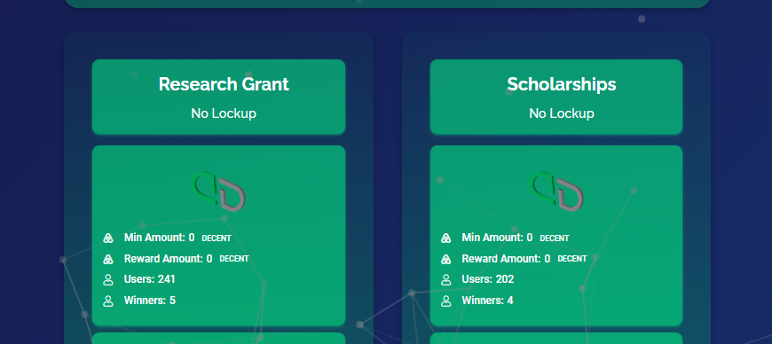 DecentDatabase's tweet photo. DECENT Scholarship
The fifth winner of our DECENT Scholarship will be selected on the 15th of June, 2022.
At 14:00 UTC, a random generator in the Scholarship smart contract will generate a wallet out of all registered wallets as the winner.
#DECENTCoin #DECENTDatabase https://t.co/5arK944wdz