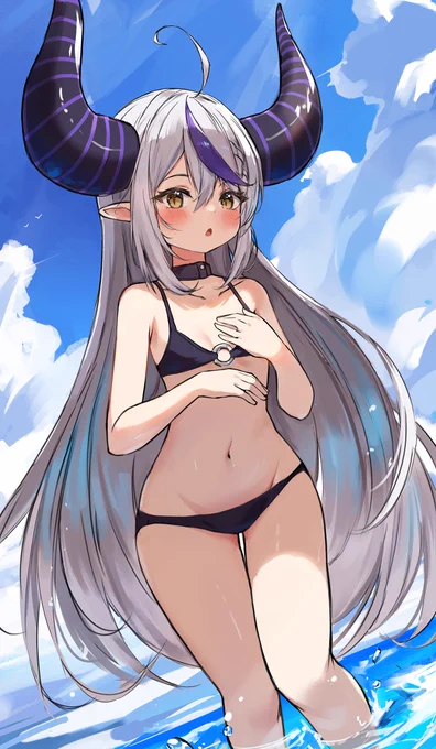 海だ! ☀️💜 #laplus_artdesu 