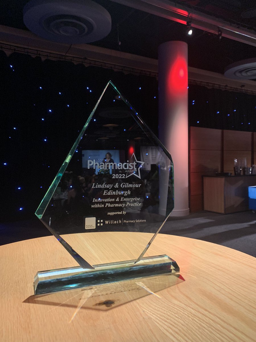 And look! Blown away! Our commitment to patient care and innovation being recognised <a href="/PhilGalt/">Philip Galt</a> #scotpharmawards @ScotPharm #winners