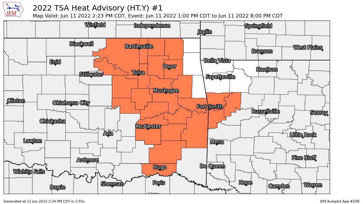 + Noaa weather alerts.. on Twitter "TSA continues Heat Advisory for