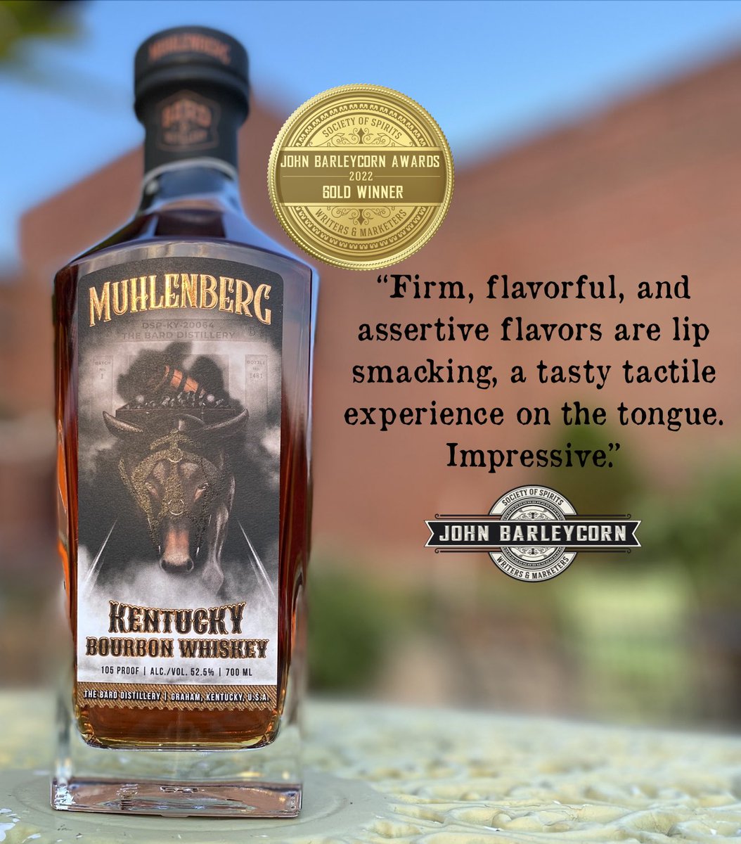 MUHLENBERG BOURBON  just earned GOLD!!   Pretty good for a spirit that hasn’t even hit the shelf yet. 😎  Big release on June 18th at the distillery in Graham, Kentucky.  Come grab one of our Batch 1, individually numbered bottles before they’re gone. #bourbon #craftwhiskey