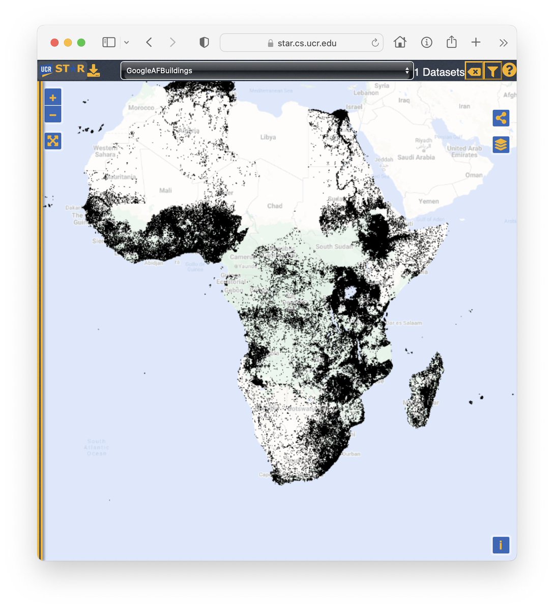 ucrstar's tweet photo. @j_igarashi @mikel @Google @openstreetmap Now that @Microsoft released a building dataset in Africa, we can compare. It seems that Google dataset has a higher coverage but lower accuracy. However, you can use the confidence parameter in @Google's to prioritize quality. https://t.co/Us7U1bOMEV  https://t.co/YvA2KK0MsB https://t.co/xUvSOXs3Bm