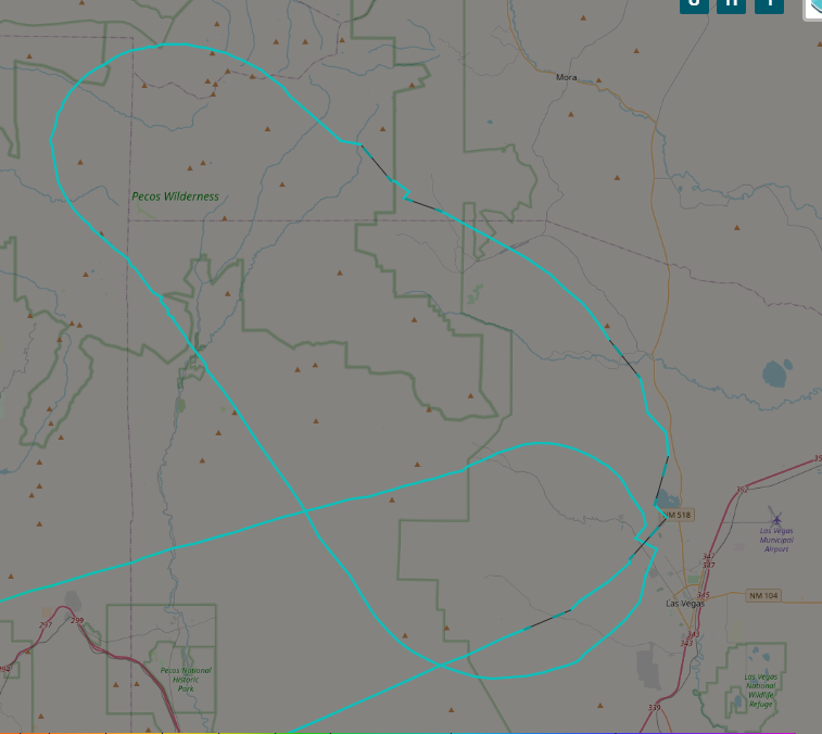 KOB4's tweet photo. President was late into Albuquerque as he flew over the burn scar. https://t.co/DWEA4mmYNL