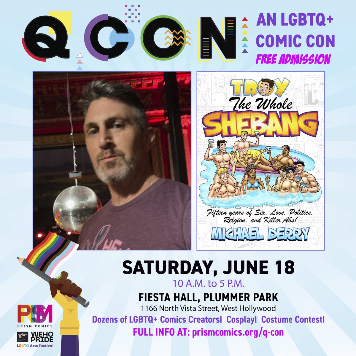 MichaelDerryArt's tweet photo. One week to QCON #QCON #prismcomics #gaypride #wehopride https://t.co/bg1vUkm0Xf
