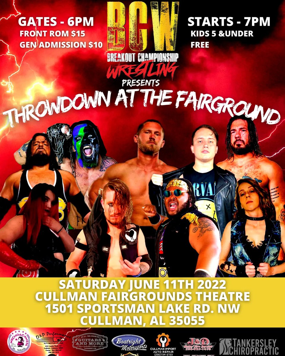 Tonight's the night be there Cullman,Al Fairgrounds Theatre!!!