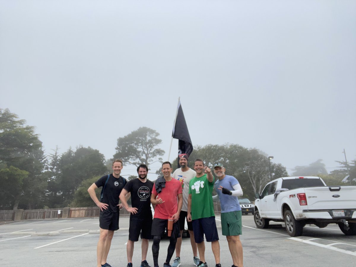 F3Monterey's tweet photo. 8 strong today at Carmel High for a Leafy Greens Beatdown.  Welcome FNG Mable &amp; great to host @lindleymj (AKA F3 Nerd) DR from @F3UK_southeast... we were very happy to make him feel at home with our overcast sky! https://t.co/dPJyKjA7I8