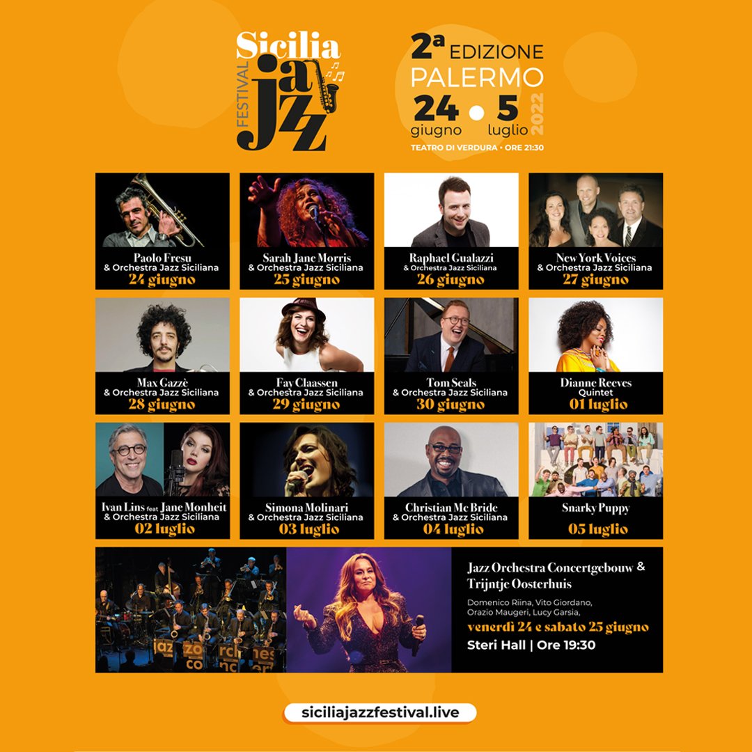 𝟏𝟐 𝐜𝐨𝐧𝐜𝐞𝐫𝐭𝐢 𝟏 𝐚𝐛𝐛𝐨𝐧𝐚𝐦𝐞𝐧𝐭𝐨 𝐝𝐚 𝟗𝟎.𝟎𝟎€! #𝐒𝐧𝐚𝐫𝐤𝐲𝐏𝐮𝐩𝐩𝐲, #𝐃𝐢𝐚𝐧𝐧𝐞𝐑𝐞𝐞𝐯𝐞𝐬, #𝐏𝐚𝐨𝐥𝐨𝐅𝐫𝐞𝐬𝐮, #𝐆𝐮𝐚𝐥𝐚𝐳𝐳𝐢, #𝐌𝐚𝐱𝐆𝐚𝐳𝐳𝐞́, e tanti altri al #TeatrodiVerdura. bluetickets.it #siciliajazzfestival #brassgroup