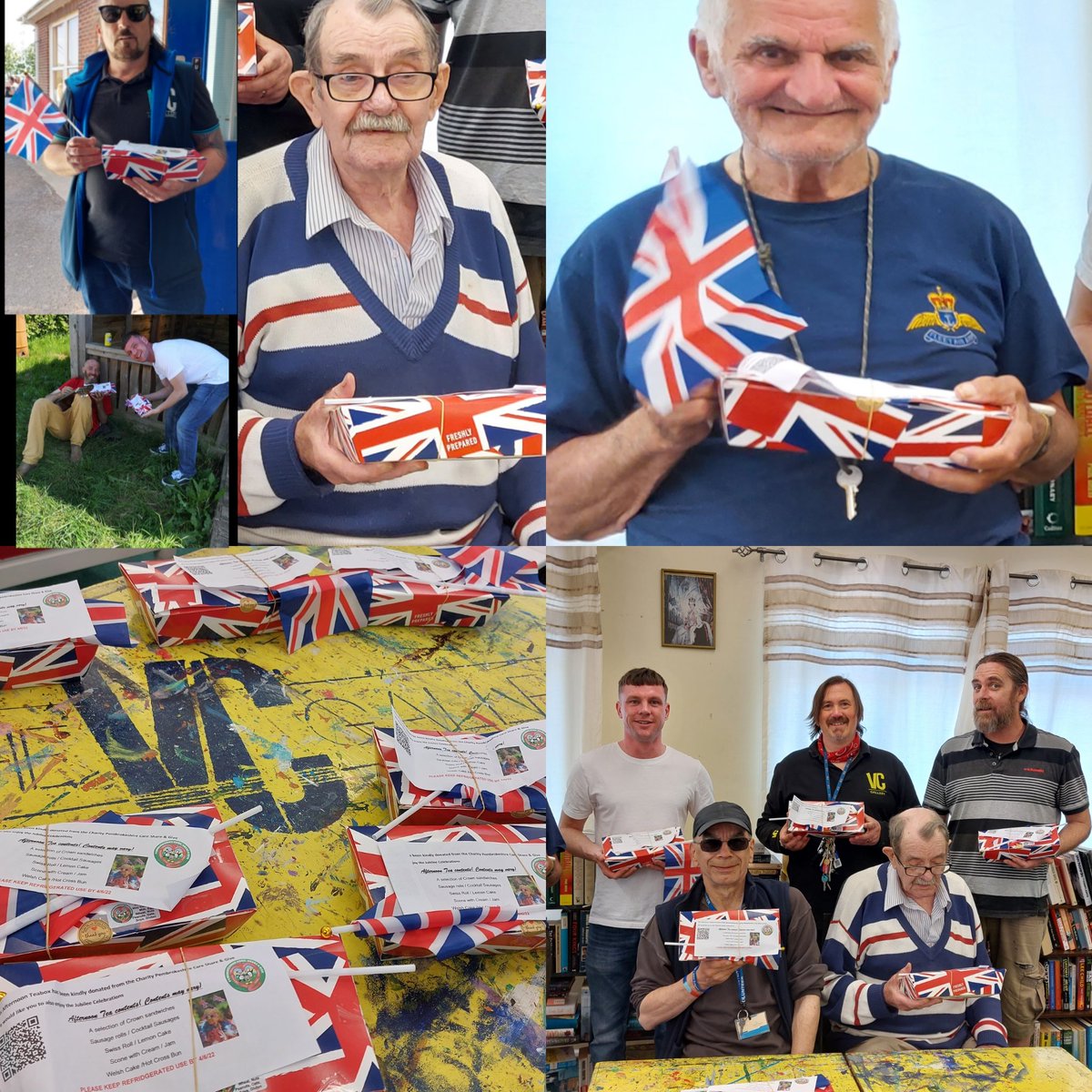 Jubilee tea box's that went out to a few of our Veterans this weekend. 

Ted, 96 year old former Marine at DDay in WW2 absolutely loved his box "thanks to the VC and Amanda for always thinking about us"
Great to bring a few smiles this weekend. 
<a href="/CovenantTrust/">Armed Forces Covenant Fund Trust</a> <a href="/Pembrokeshire/">PembrokeshireCC</a>
