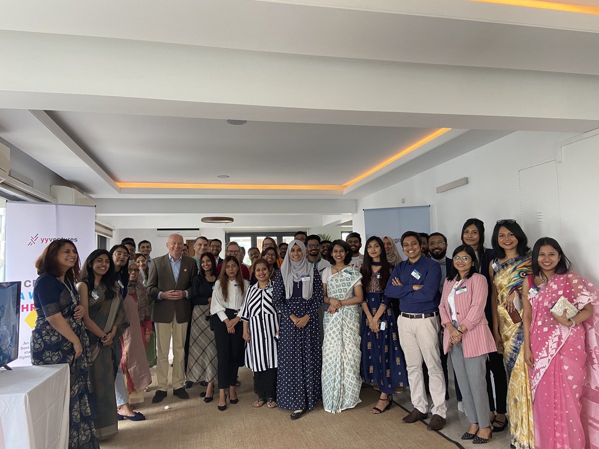 Such a pleasure to host a reception for the graduates of <a href="/yyventures/">YY Ventures</a> <a href="/yygoshthi/">YY Goshthi</a> spring and fall 2021 cohorts. Bright and young entrepreneurs with ambitions to contribute to a social and sustainable #Bangladesh. <a href="/OrangeCorners/">Orange Corners</a> <a href="/Yunus_Centre/">Muhammad Yunus</a>