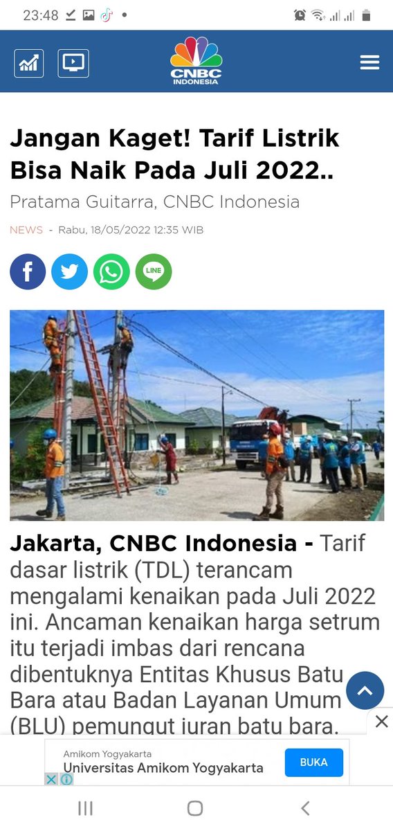 Setelah diawal bulan Juni Anies berhasil mengharumkan nama Indonesia dimata Dunia  dgn Formula E-nya, maka di bulan Juli jangan pada kaget karena Jokowi akan memberikan kebanggaan bagi Rakyat Indonesia yaitu tarif Listrik,BBM &amp; Gas pada Naik.
Ciee cebong semakin pada senang
🤭