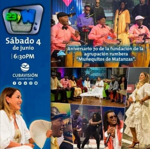 Hoy a las 6:30pm por <a href="/Cubavision_Cuba/">Cubavisión</a>  en el Programa 23 y M los Muñequitos de Matanzas.
70 Aniversario.
#MatancerosEnVictoria
#CubaEsCultura
#ElMambí #CubaPorLaVida