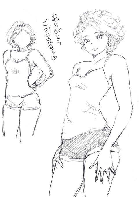 配信で完成しなかったけど一応描いた見栄さん。 