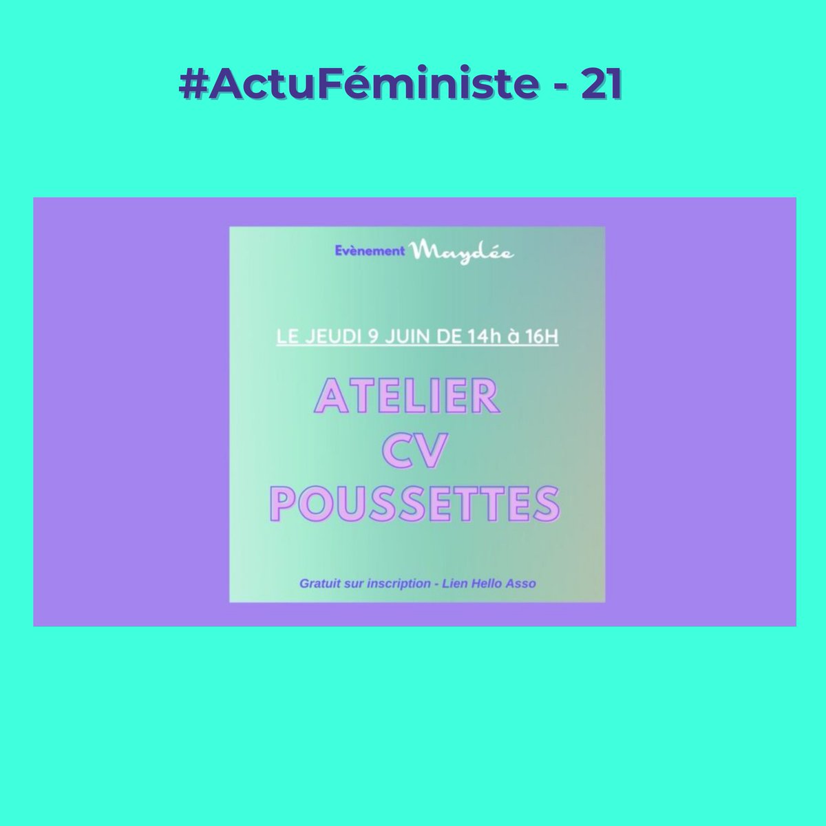 #ActuFeministe
Les news sont de retour après une semaine de repos ! Bonne lecture en ce long weekend !
N'hésitez pas à nous taguer / mentionner dans vos actus féministes !
Bonne lecture &amp; bon week-end ⤵️
associationfrancaisedufeminisme.fr/2022/06/03/les…