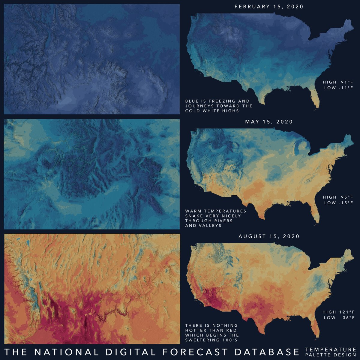 "You're hot then you're cold, you're yes then you're no." 🥵🥶 The weather doesn't always make sense. At least there's a temperature color palette that does: esri.social/g32W50JpzQY