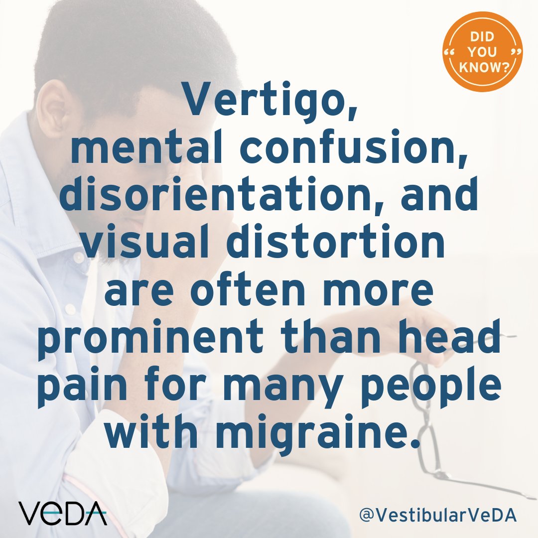 Not all migraine cases look the same. For resources and information about vestibular migraine, visit the VeDA Migraine Awareness Month page vestibular.org/migraine.

#migraineawarenessmonth #vestibularmigraine #defeatdizziness #makevestibularvisible