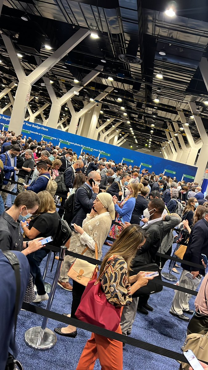 #ASCO2022 Happy to be able to return to in-person meeting and catching up with colleagues… except for the lines at registration.