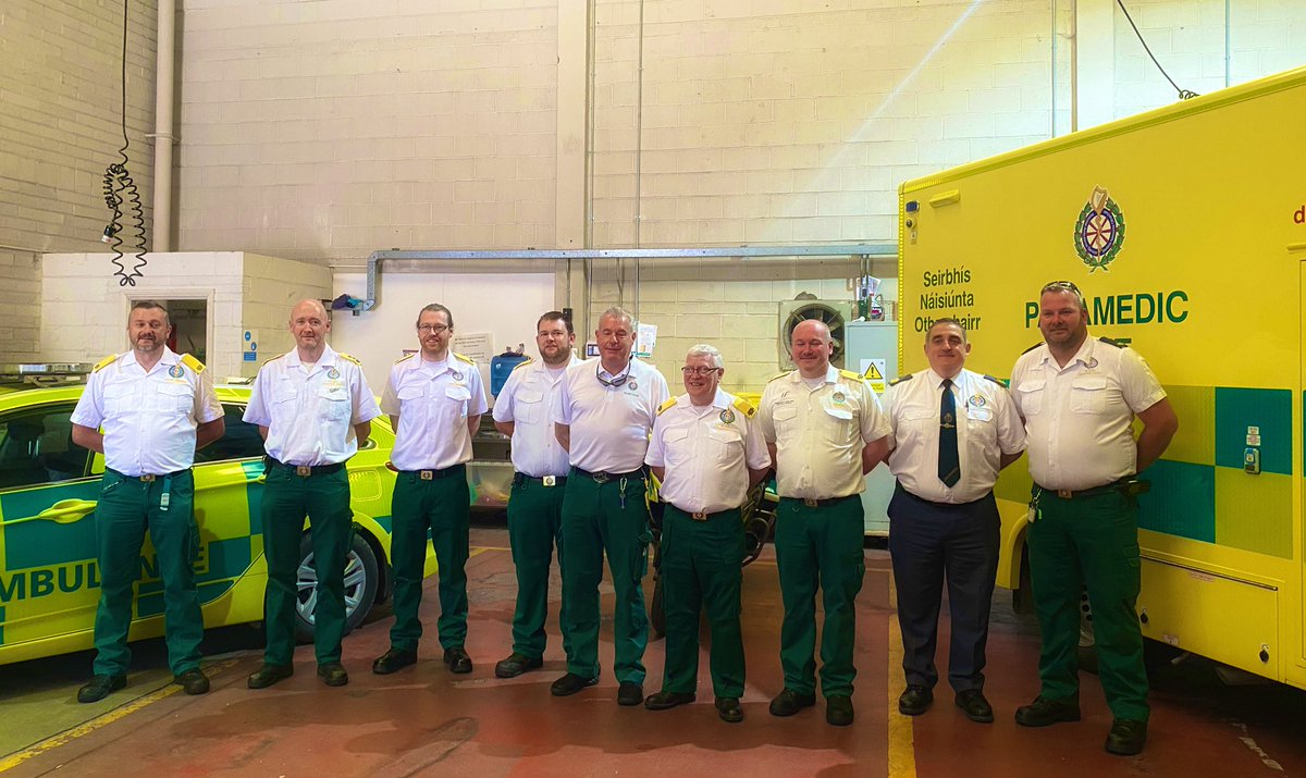TallaghtAmbo's tweet photo. Christy Lynch AP, @AmbulanceNAS
Started EHB 1987, in @TallaghtAmbo since 2006
Christy has treated &amp; helped so many people over his career, retired yesterday.
We wish him a happy retirement. His family, station colleagues and many friends turned him to wish him well https://t.co/aHR5felMwx