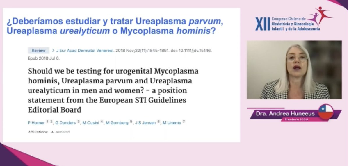 sogiachile's tweet photo. ¿Deberíamos estudiar y tratar Ureplasma parvum, urelyticum o Mycoplasma hominis?

@doctorahuneeus 
 
#CongresoSogia https://t.co/hyG3wS9HAg