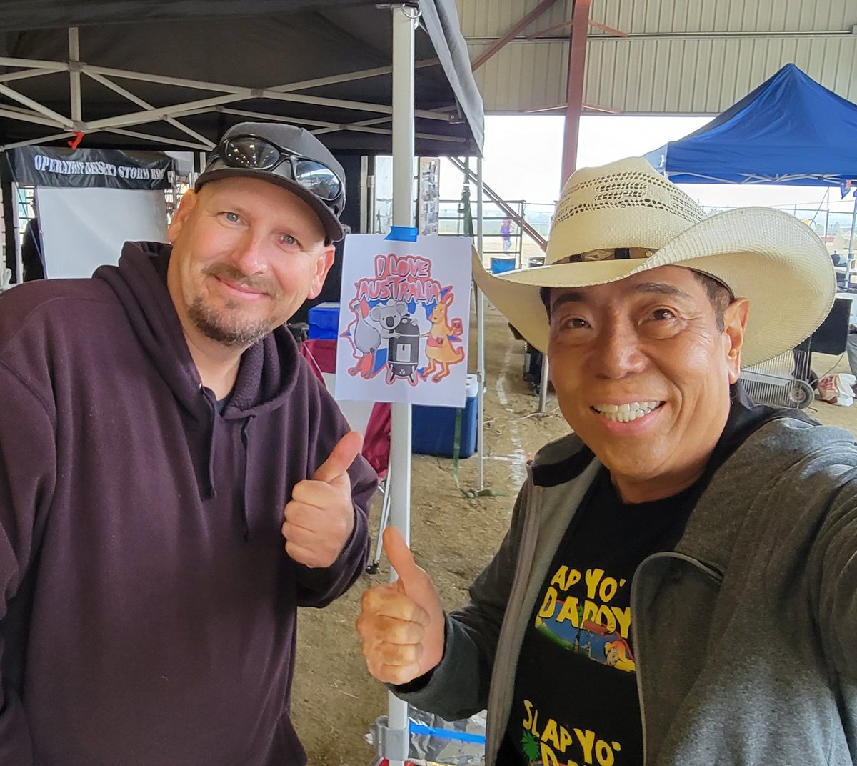 SlapYoDaddyBBQ's tweet photo. Come say hi if you're in the Norco, CA area today. I'm assisting Pitnaster Daryl of I LOVE AUSTRALIA barbecue team at the Horsetown Brew n Que.
#harrysoo #slapyodaddybbq #brewandque https://t.co/a4ZSaUa3py