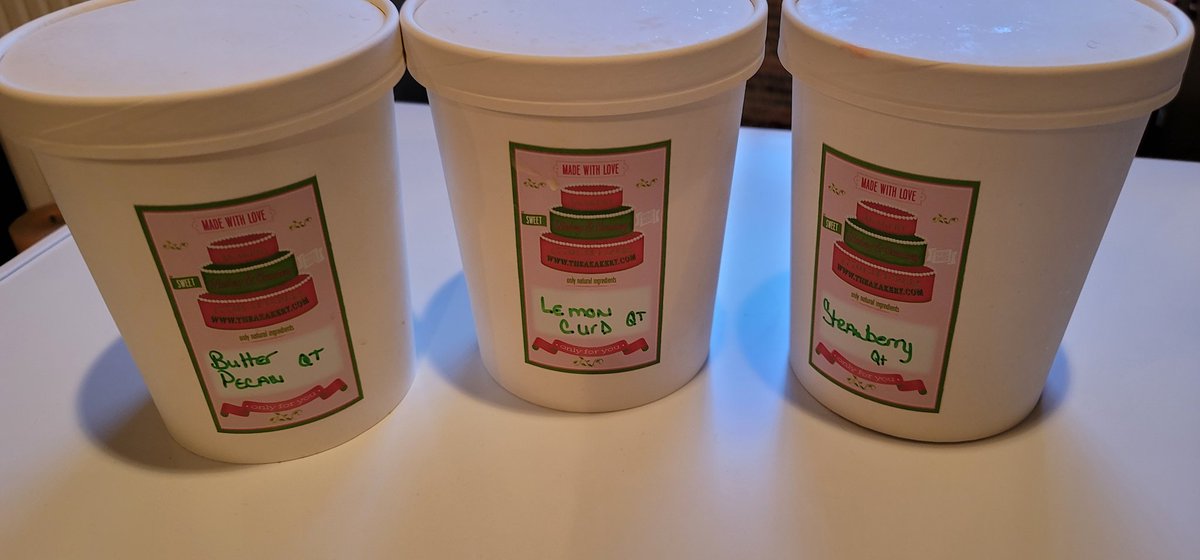 Akakery's tweet image. Fresh, #custardstyle #icecream. Delivered to your door. Made only when YOU order. #butterpecan #strawberry #lemoncurd just need to add your spoon! Order now #metroatlanta