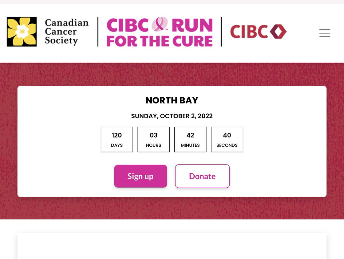 #CIBCRunfortheCure #northbayontario #northbay #countdown What can you do in 120 days to get a team together and fundraise?