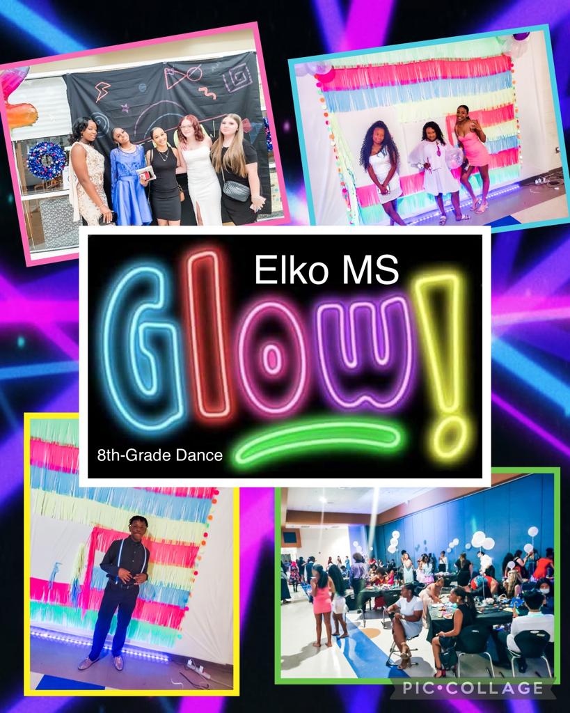 ElkoMiddle's tweet photo. 8th Grade Glow Party...an evening of fun, good food, and fellowship! #rising9thgraders #alwaysanEagle @HenricoSchools https://t.co/PcyGKLid72