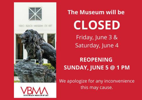 The Museum will be closed today Saturday, June 4. Reopening Sunday, June 5 at 1 pm for our new exhibition Simple Pleasures: The Art of Doris Lee.