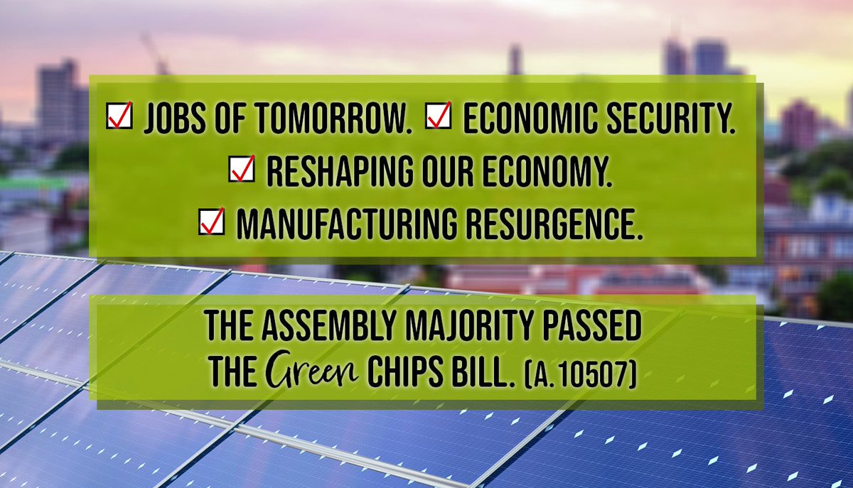 AMCarrieWoerner's tweet photo. I am thrilled to say that the Assembly passed the Green Chips bill which I co-sponsored to support expansion of advanced semiconductor manufacturing in Saratoga County and across upstate New York. https://t.co/4bV4ihtKts