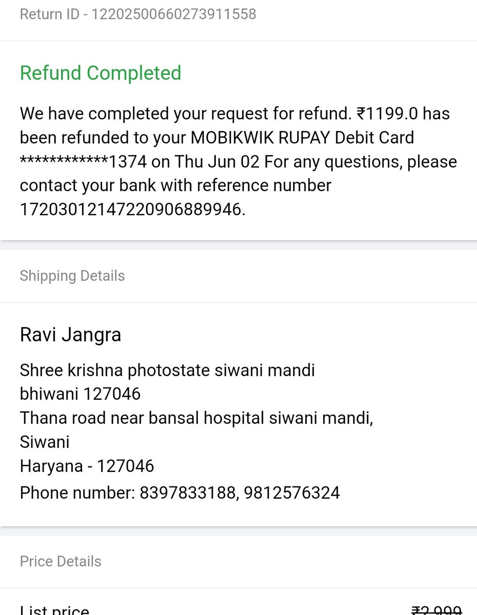 RAVI09864377's tweet photo. @MobiKwik @MobiKwikSWAT 
Sir maine mobikwik atm se payment deduct ki thi vo payment vapis bhi aa gai aage se lekin mere mobikwik debit card me abhi tak nhi aai plz update my payment status and keep update me soon. https://t.co/PkXTBaURde