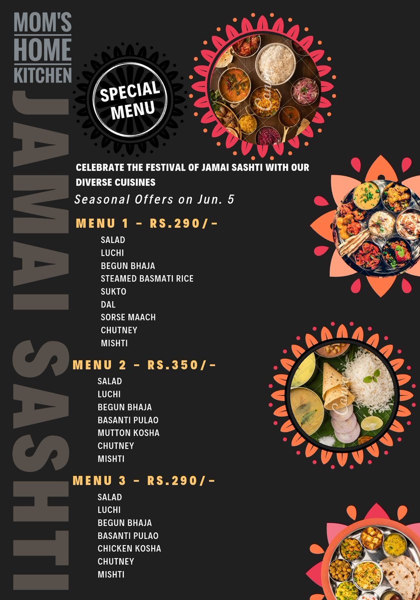 MomsHKitchen19's tweet photo. Celebrate the festival of jamai Sashti with our diverse Thali's

#jamaishashti #momshomekitchen19 https://t.co/i7IGa07j6d