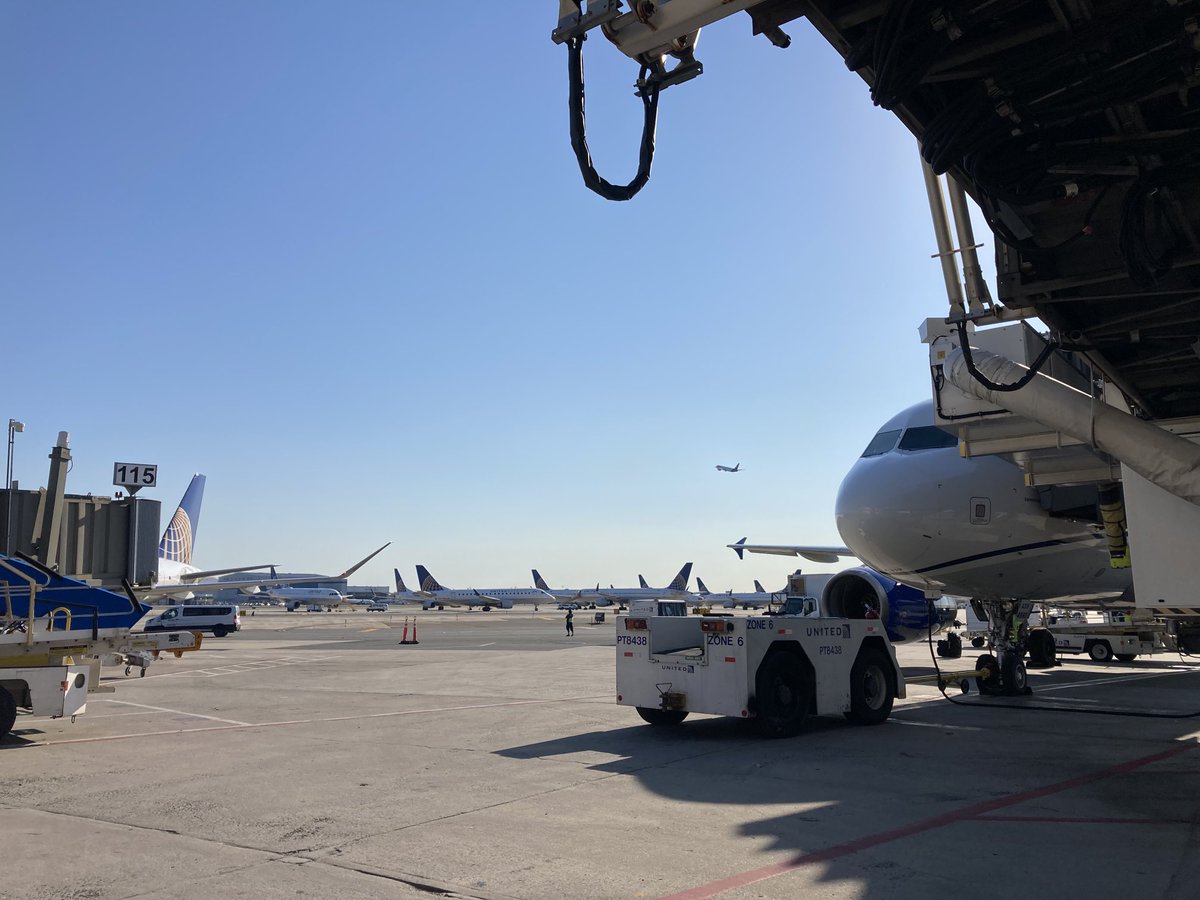 jarekdab's tweet photo. View from under the bridge on a beautiful Saturday morning is quite fascinating (passenger boarding bridge that is🙂) https://t.co/WlE0OfO2O3