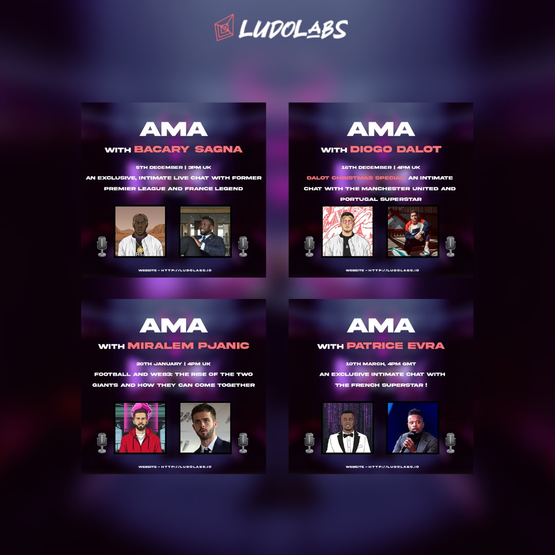 Here’s a look back at our exclusive player AMA’s over the past few months for our collectors! ⚽️🧪🎙

Ever wanted to ask your favourite football hero a question ? Become a member and take part in our collector only fireside chats with our player partners!

#football #NFTs