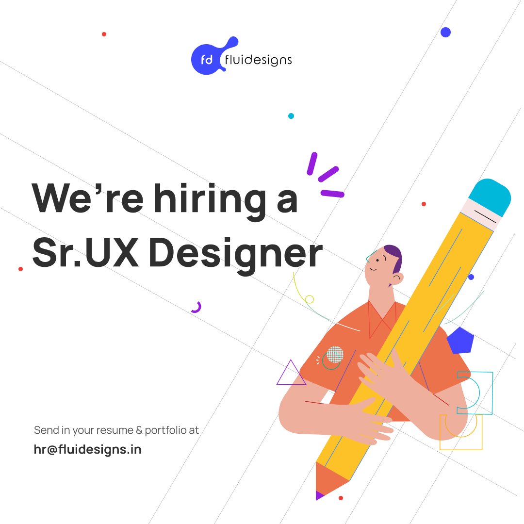 fluidesigns's tweet photo. Yup, you heard that right, we are looking for a Senior User-Experience (UX) Designer!

#wearehiring #remotejob #uxdesigner https://t.co/W6h3jktOA9