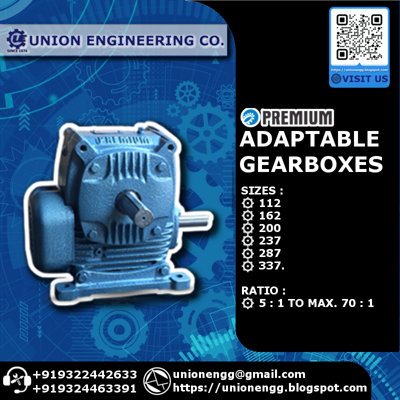 Premium (#Radicon #Greaves) #Adaptable #Gearbox offered by <a href="/unionengg/">Union Engineering Co</a> provides a wide choice of output speed.

For more Details Please Visit :

🌎 Visit Site :  unionengg.blogspot.com

#GearSpares #SpeedReducer