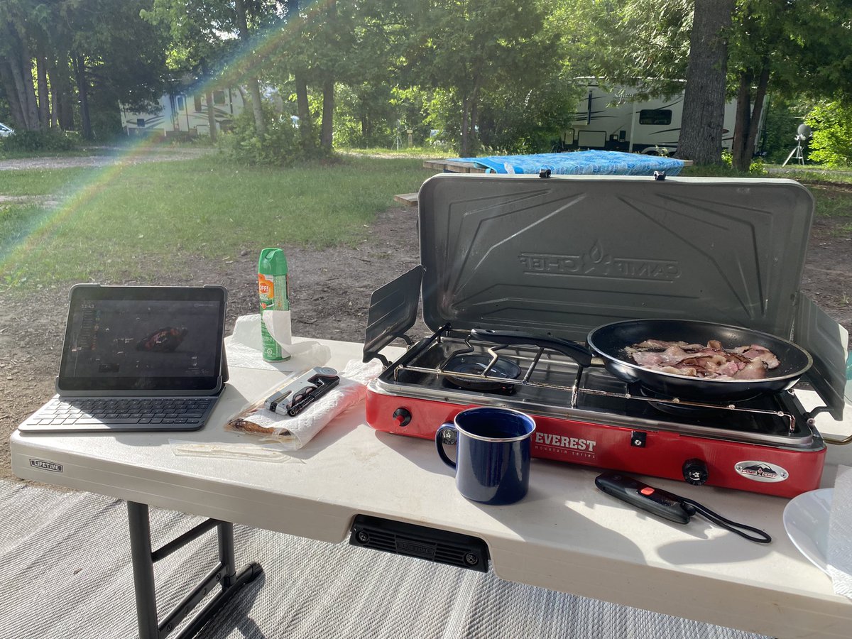 bev1n's tweet photo. Doesn’t get much better. Camping, breakfast and #MotoGP https://t.co/q4S2ePlEwC