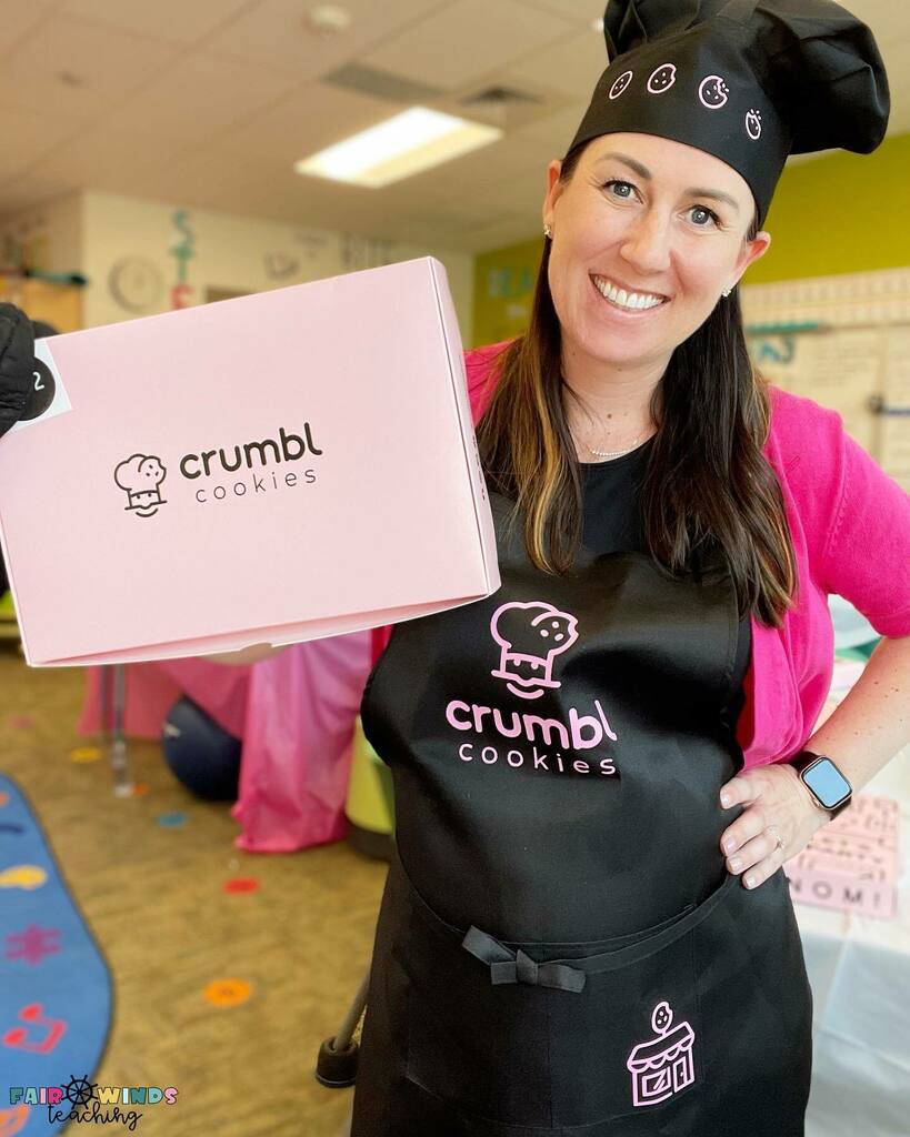 Mrs. Jeffers and Mrs. Halsey open the first BRES <a href="/crumblcookies/">Crumbl</a> bakery in second grade!! They learned about  shapes, partitioning fractions, arrays, repeated addition sentences, and more! #watchus #CrumblTogether #cookiemonsters #crumblecookiekids <a href="/CaseyJeffers22/">Casey Jeffers</a> <a href="/FCPSTrailblazer/">Jason Anderson</a>