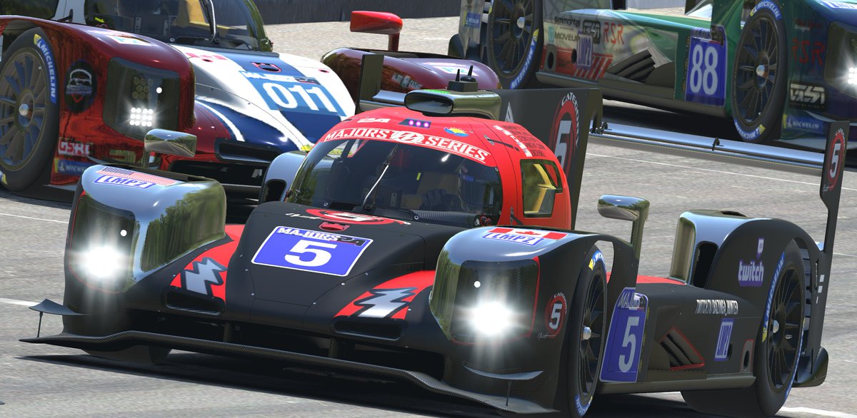This morning, and over the next 24 hours, we will be racing in the <a href="/Majors_Series/">The Majors Series</a> 24 hour of Le Mans. This car being driven by <a href="/Bazinga_Hunter/">Cedrick Hunter</a> <a href="/BasedOnATruOG/">Zach Hall</a> <a href="/VinceSorah/">Vincent Sorah</a> <a href="/bpjohns96/">Bryan P Johnson</a> <a href="/XColleyXv/">Brandon Colley</a> will attempt to take home the W
Tune in |twitch.tv/bazinga_hunter|