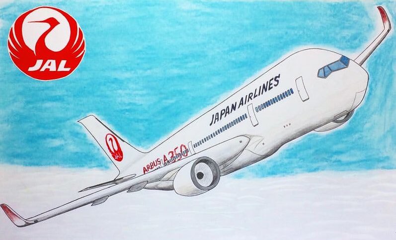 ガンプラ 鉄神様 しひろ V Twitter しひろ イラスト コレクション ジャンル 乗り物 航空機 飛行機 Jal 日本航空 旅客機 エアバス エアバスa350 T Co Uavaknfs7k Twitter