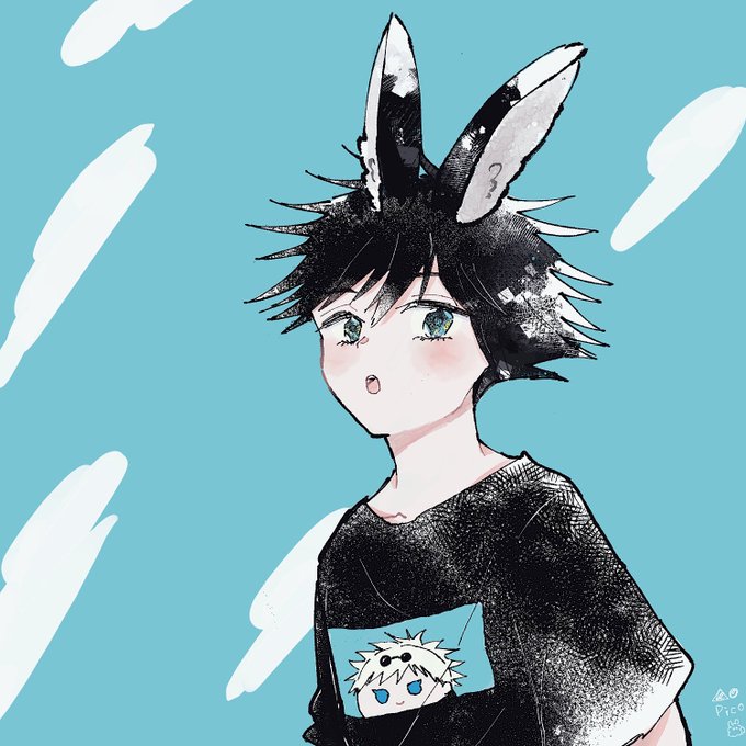 うさめぐとふわごグラフィックTシャツ 