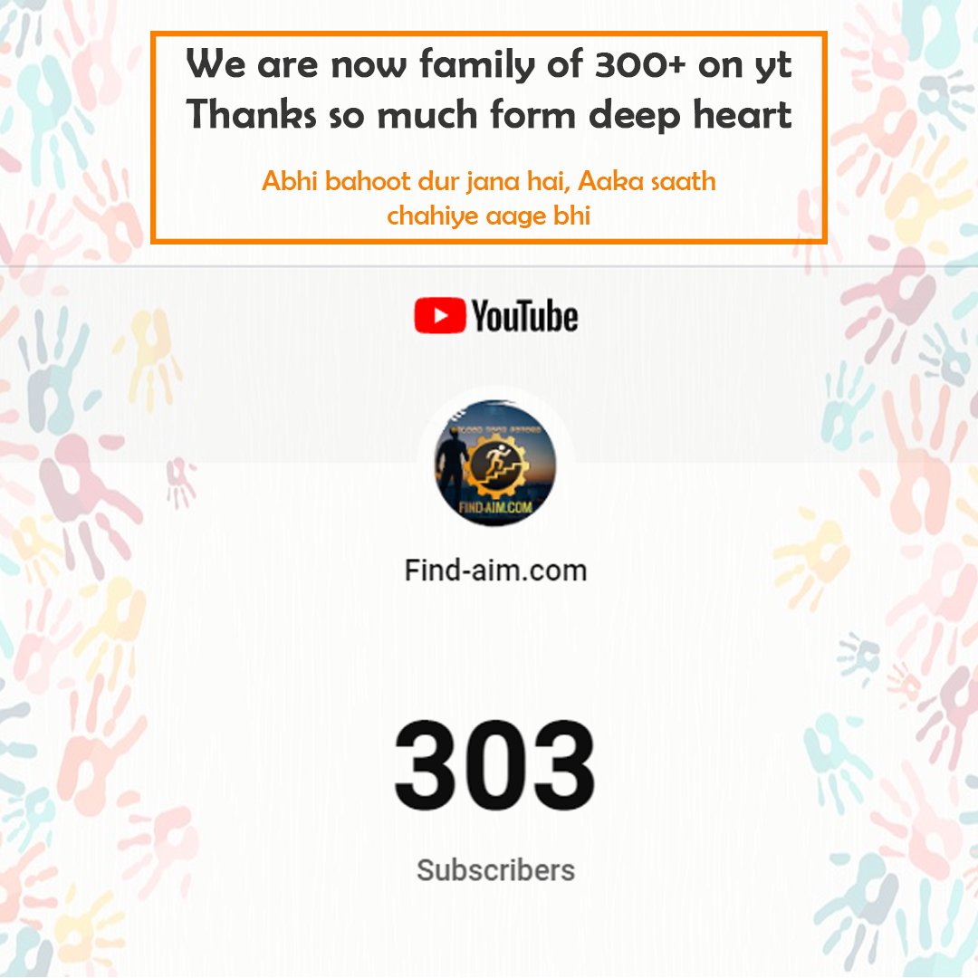 find_aim_com's tweet photo. Here is a half story:
Agar luck hota hai to bhi hmein nhi chahiye, Hmein apni mehnat pr bhrosa hai or ye abhi bahoot km hai jo hm krna chahte hain.
kyunki hum jaante hai ki mehnat jitni hogi utni badi success hogi or utne students tk hum pahunch payenge.
Thanks so much https://t.co/0mbWCVtGKr