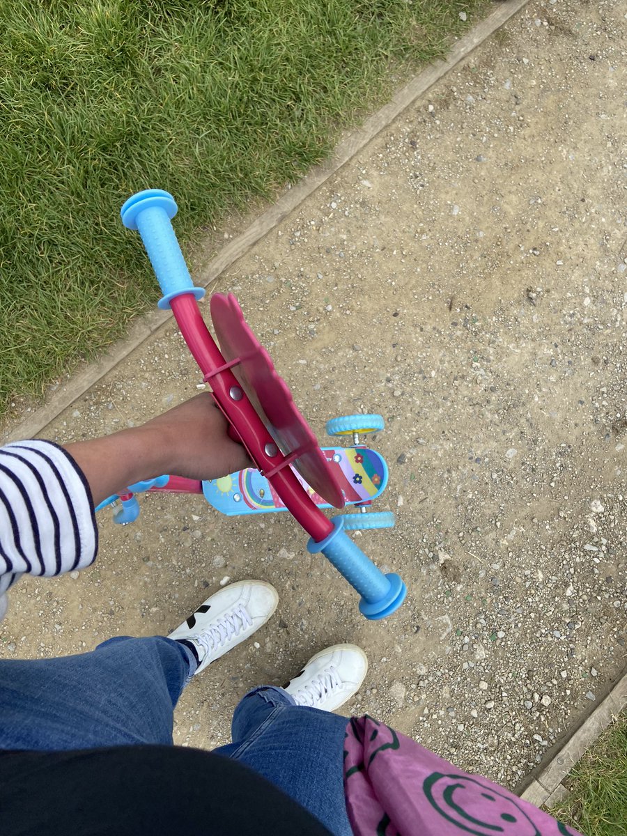 Has any parent ever made it through an entire park trip without having to carry a scooter?