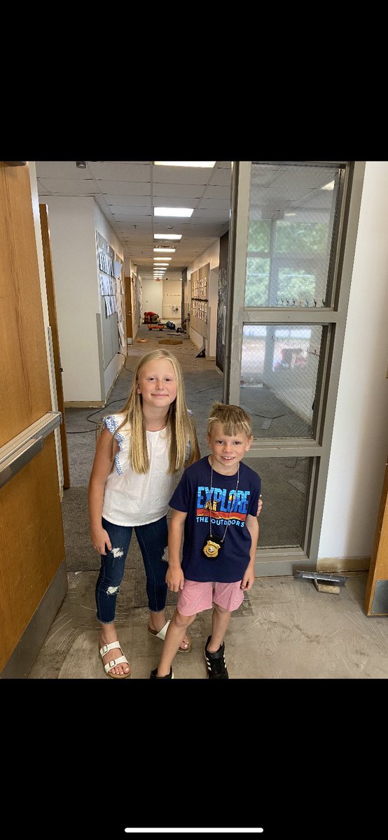 SinisiMarketer's tweet photo. Bring your kids to work takes on an entirely new meaning when you work for an amazing school. @MVPSchool these two future Mustangs 🤞 are now officially hooked! Thank you Debbie, Russ and Elisse you have two new fans for life. 💙 🐴 https://t.co/SojebxCkul