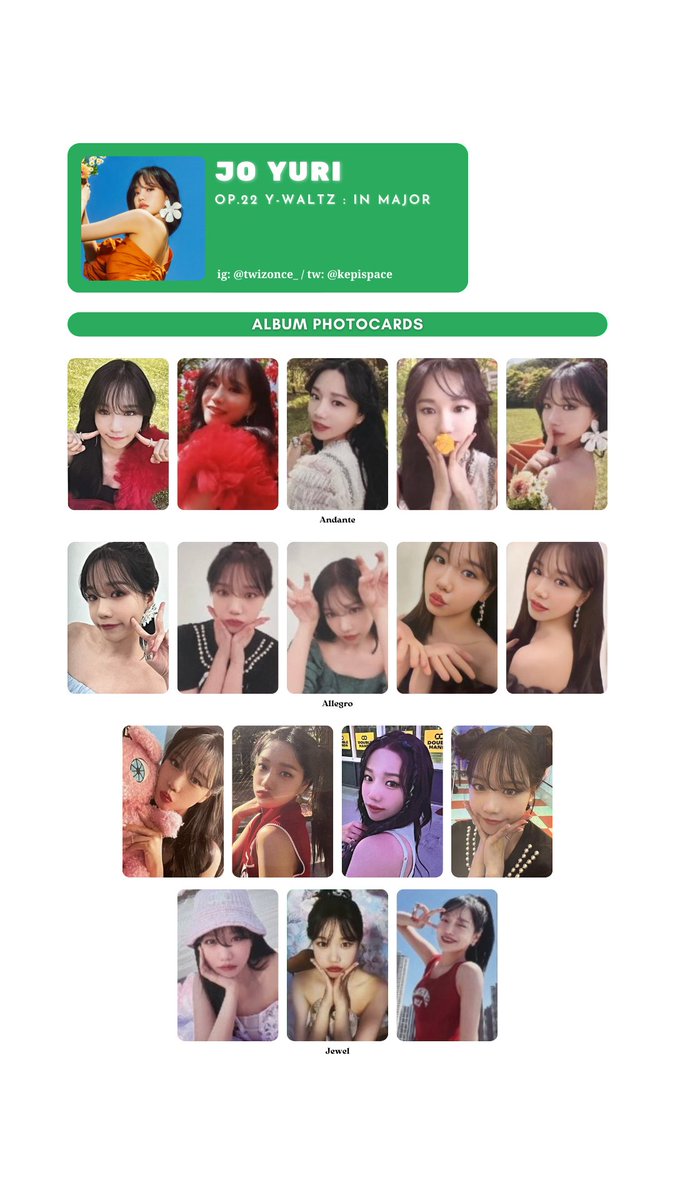 JO YURI ➝ Op. 22 Y-Waltz : in Major photocard template / wishlist