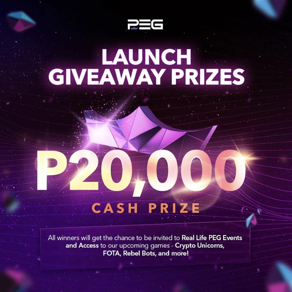 PEG_Official's tweet photo. Elite Launch Giveaways for an elite like you! 👾

Be one of us and win these amazing prizes, gadgets and more! 

Don’t forget to follow all our social media accounts to stay updated!! 

Join PEG now‼️‼️ #PEGofficial #PlayElite #PEGgiveaway #NFT #Crypto https://t.co/MFGBRfti71