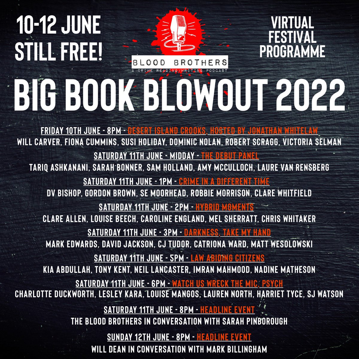 bloodbrospod's tweet photo. Here is all the information about the #BBB22 in one handy graphic

FREE TICKETS - https://t.co/WqHhZDGyq3

KO-FI (should you wish to support) - https://t.co/BpEGVo7Q0W https://t.co/xecU6A9oWH
